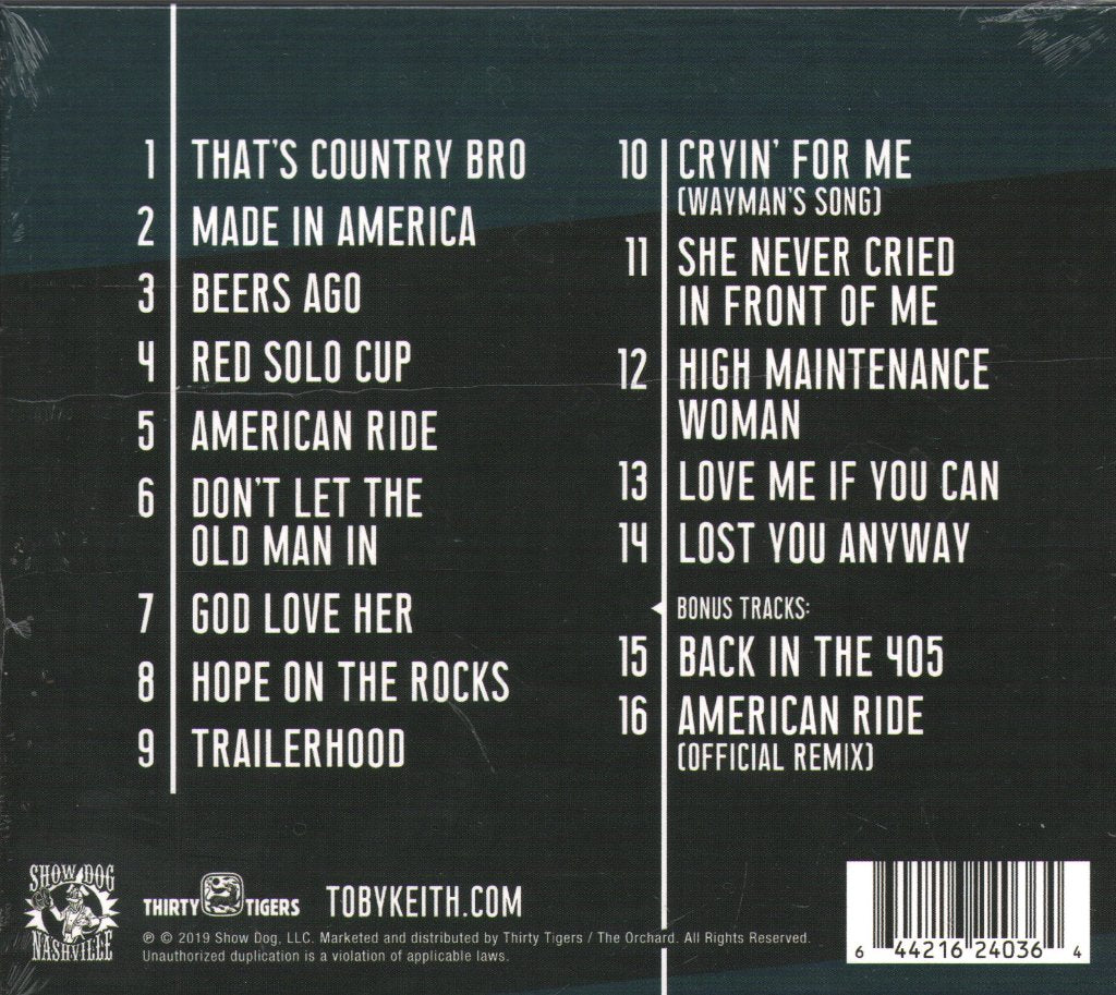 Toby Keith - Greatest Hits: The Show Dog Years - Cd