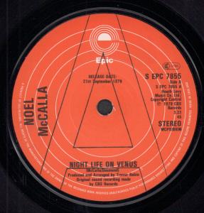 Noel Mccalla - Night Life On Venus - 7 Inch