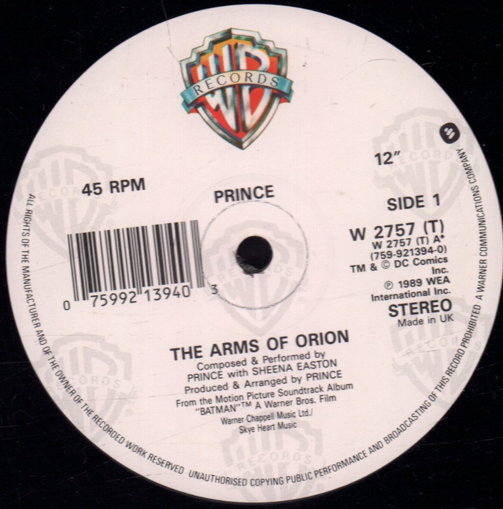 Prince With Sheena Easton - Arms Of Orion - 12 Inch
