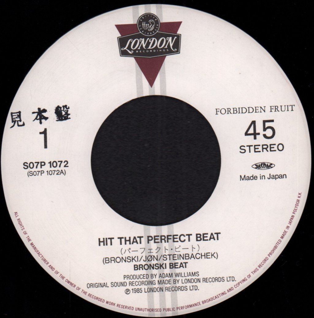 Bronski Beat - Hit That Perfect Beat - 7 Inch