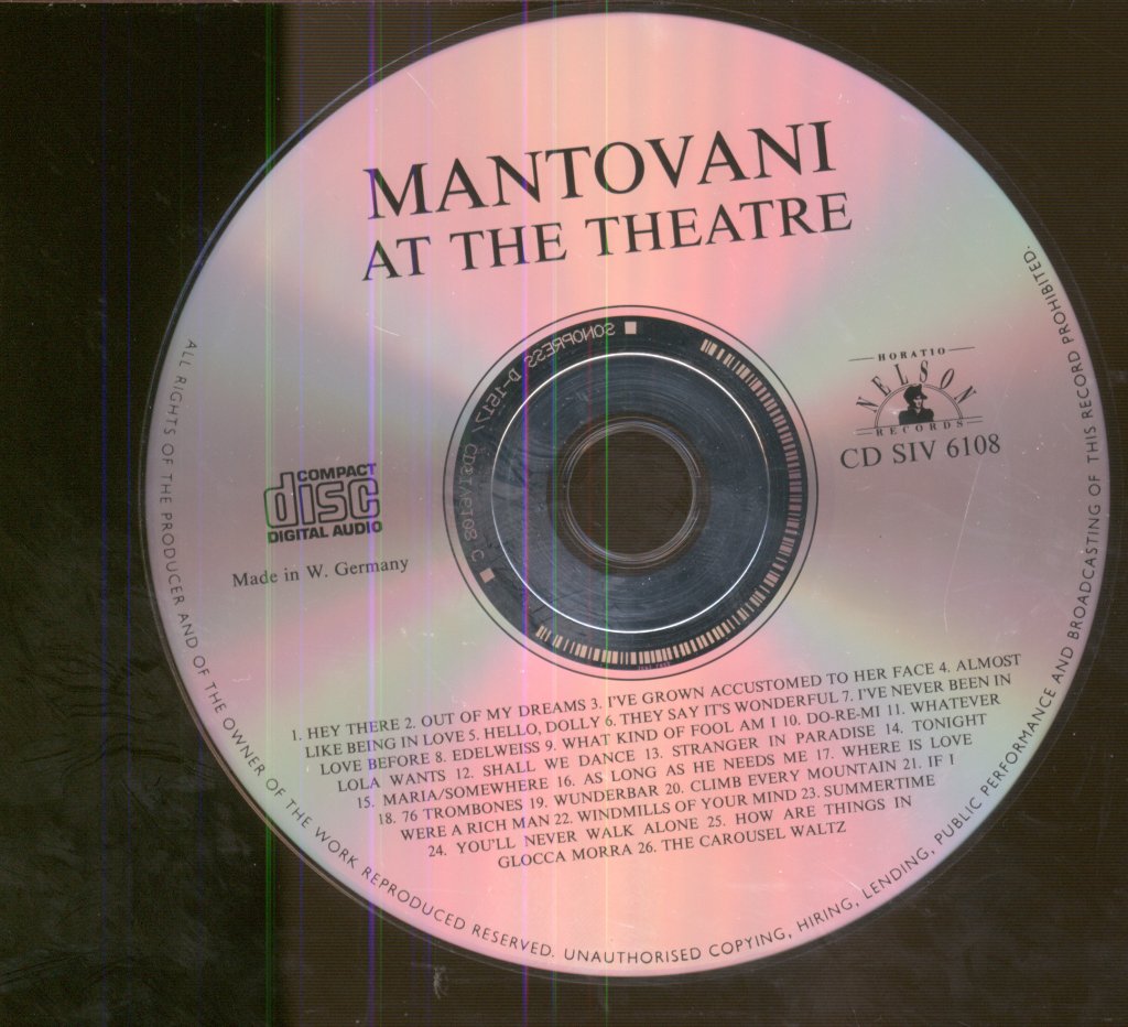 Mantovani - At The Theatre - Cd