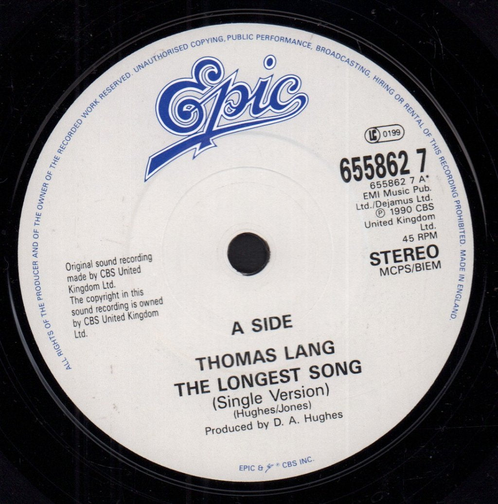 Thomas Lang - Longest Song - 7 Inch