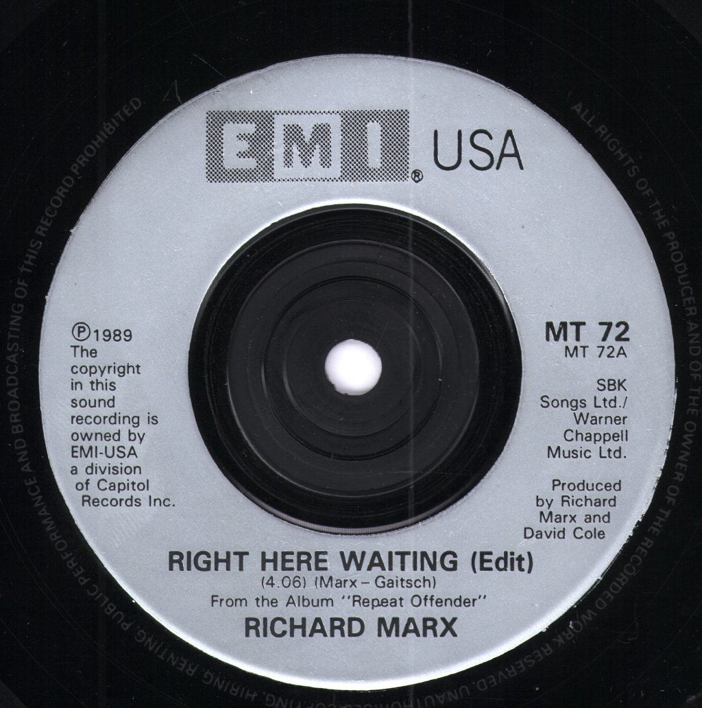 Richard Marx - Right Here Waiting - 7 Inch
