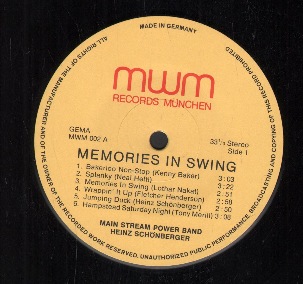 Main Stream Power Band - Memories In Swing - Lp