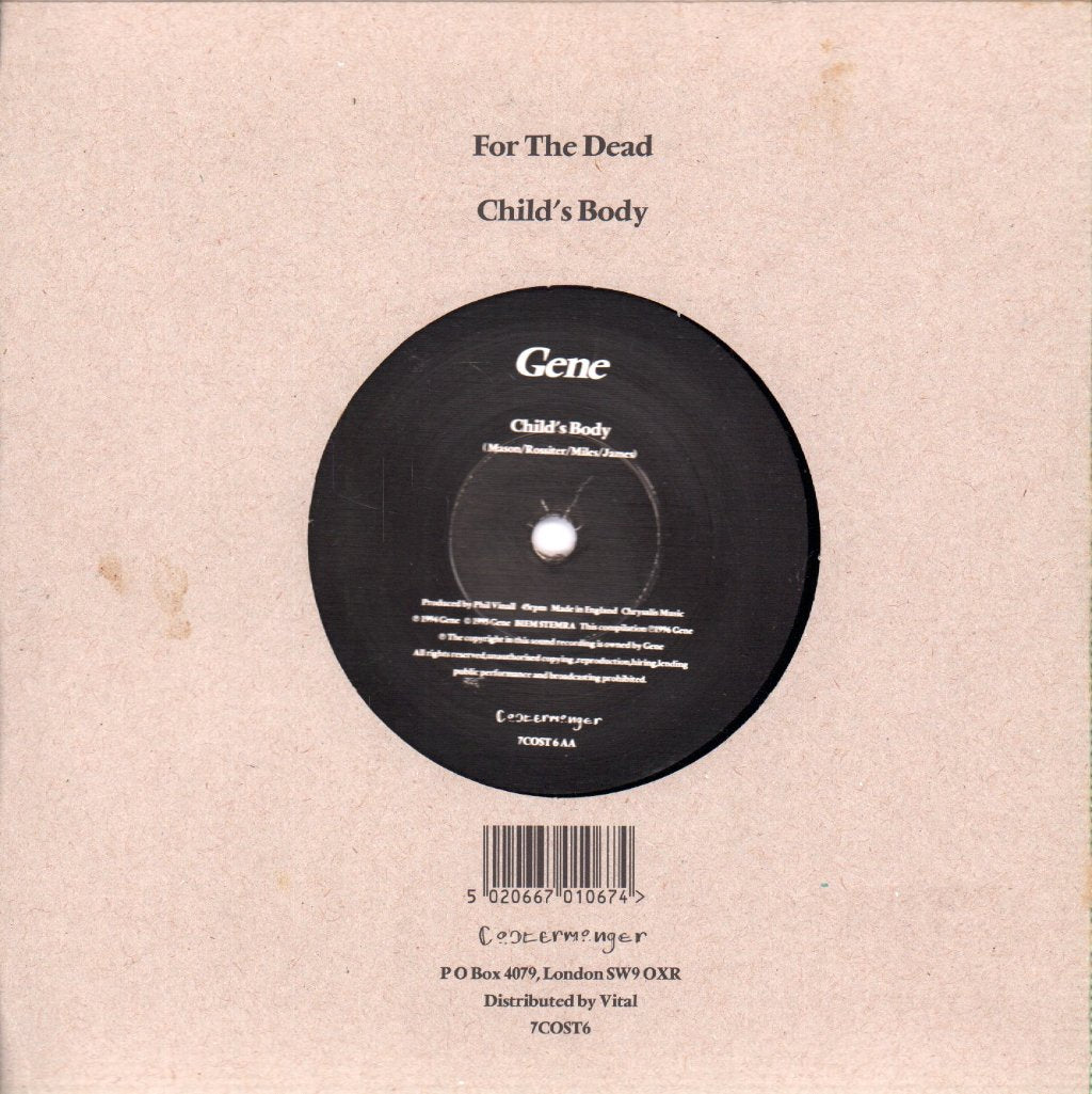 Gene - For The Dead - 7 Inch