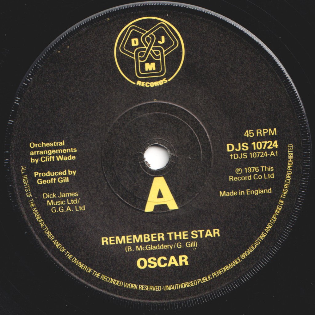 Oscar (70'S Group) - Remember The Star - 7 Inch