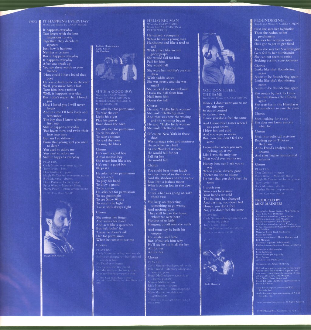Carly Simon - Hello Big Man - Lp
