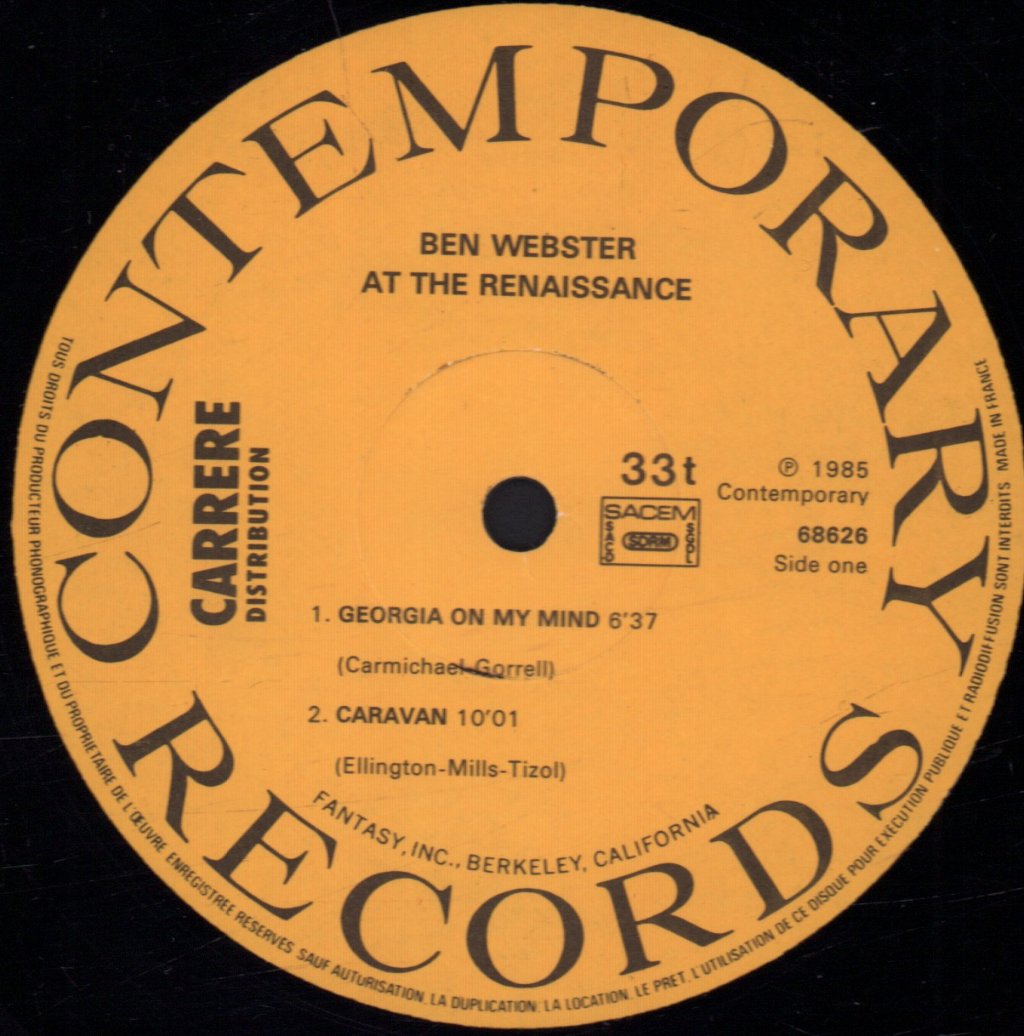 Ben Webster - At The Renaissance - Lp