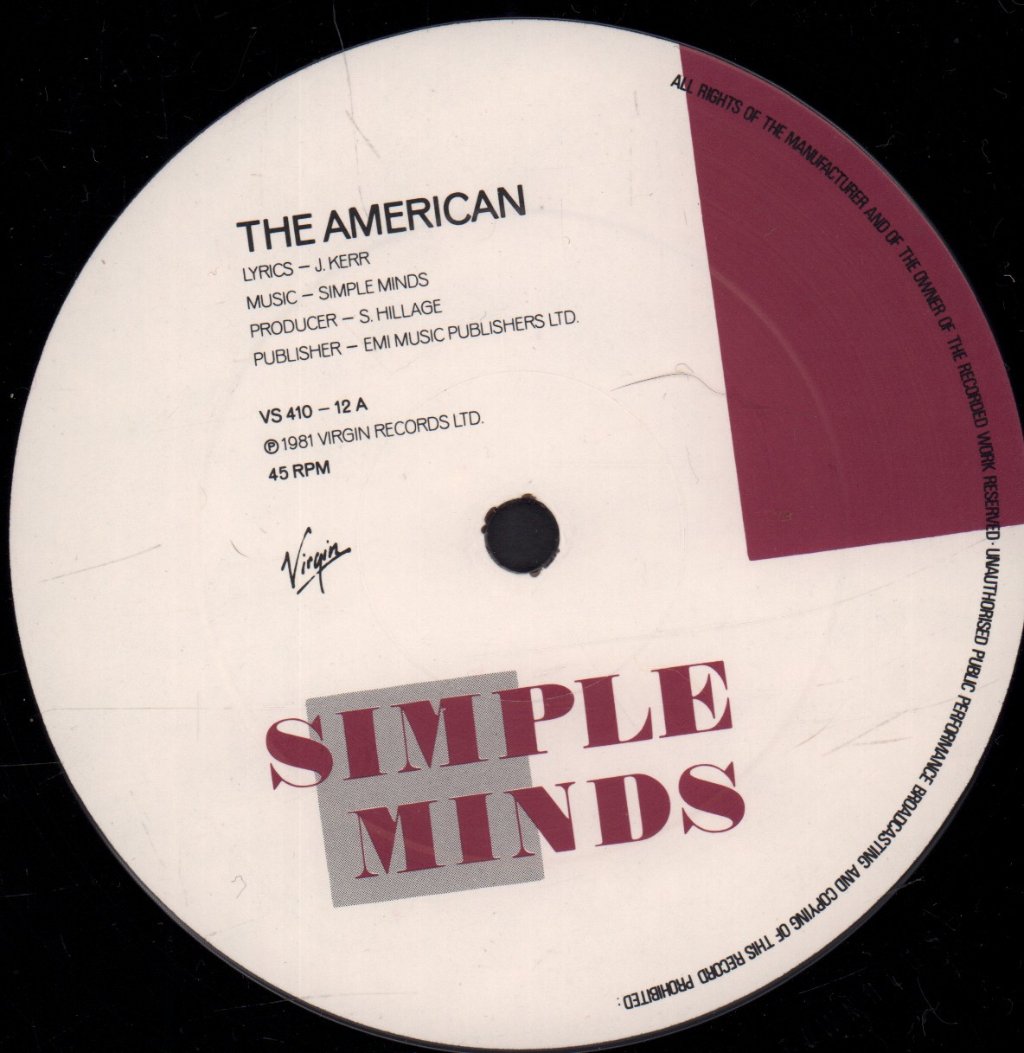 Simple Minds - American - 12 Inch