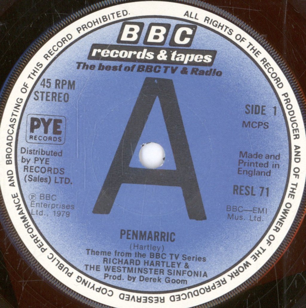 Richard Hartley and Westminster Sinfonia - Penmaric - 7 Inch