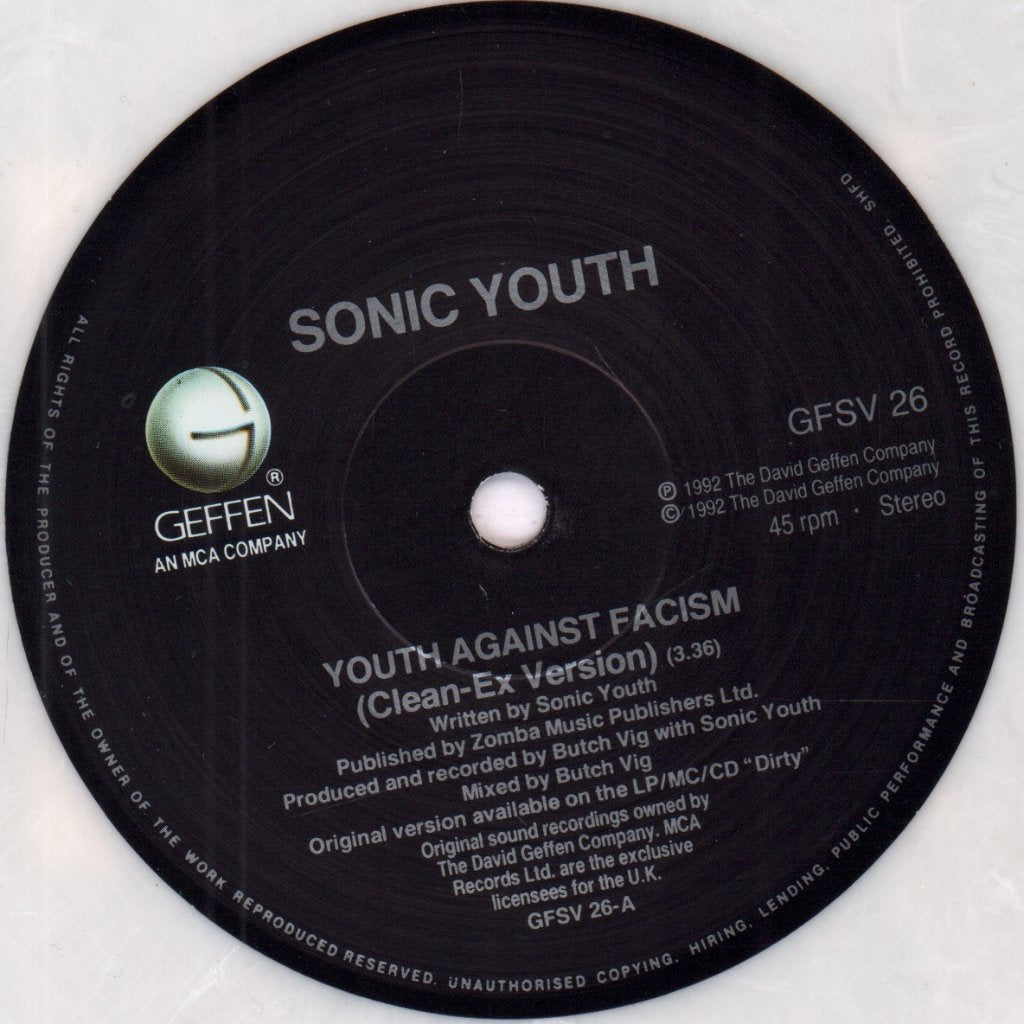 Sonic Youth - Youth Against Fascism - 10 Inch