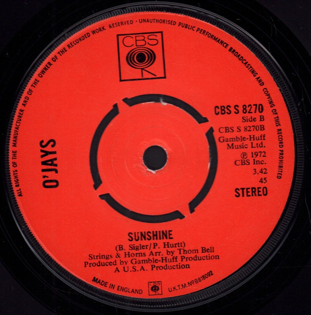 O'Jays - Back Stabbers - 7 Inch