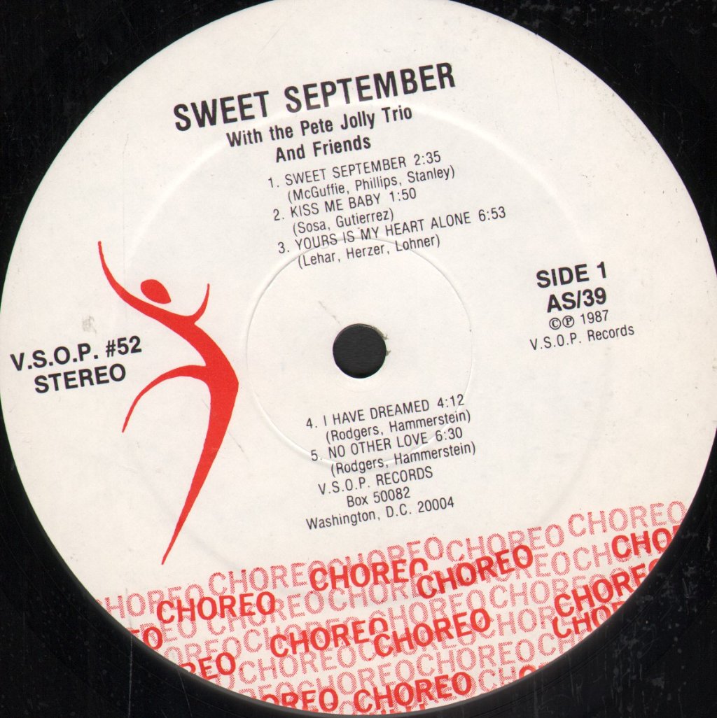 Pete Jolly Trio - Sweet September - Lp
