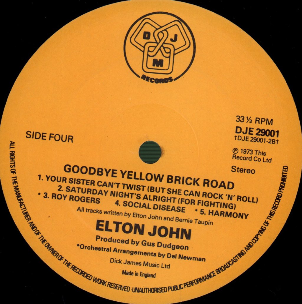 Elton John - Goodbye Yellow Brick Road - Double Lp
