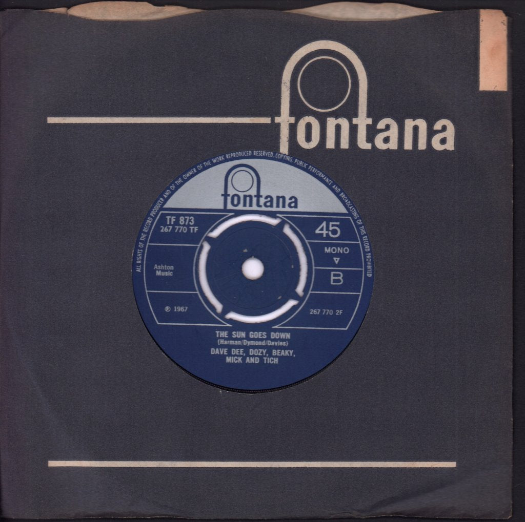 Dave Dee Dozy Beaky Mick And Tich - Zabadak - 7 Inch