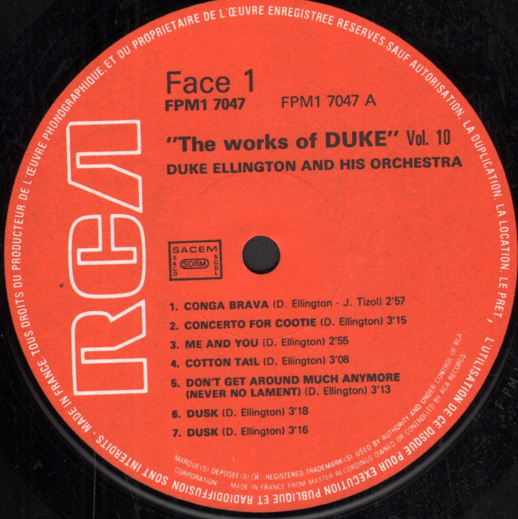 Duke Ellington And His Orchestra - Works Of Duke - Integrale Volume 10 - Lp