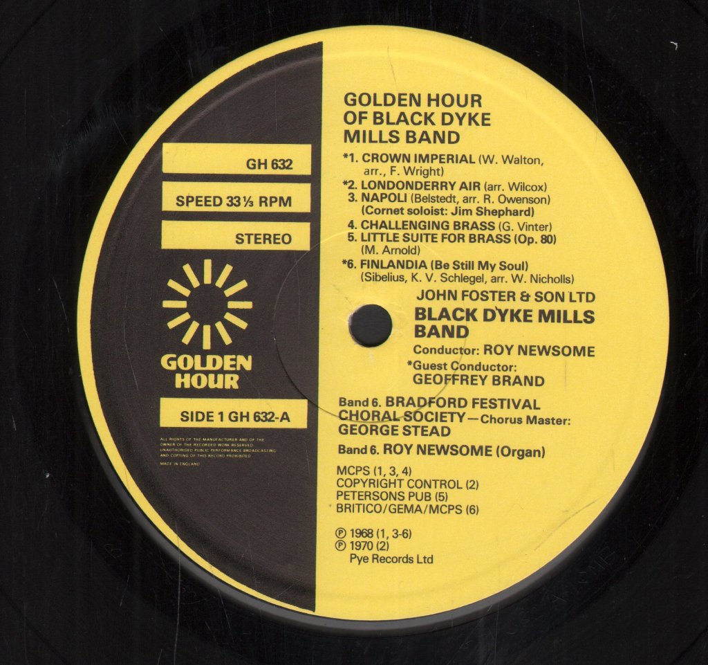 Black Dyke Mills Band - Golden Hour Of - Lp