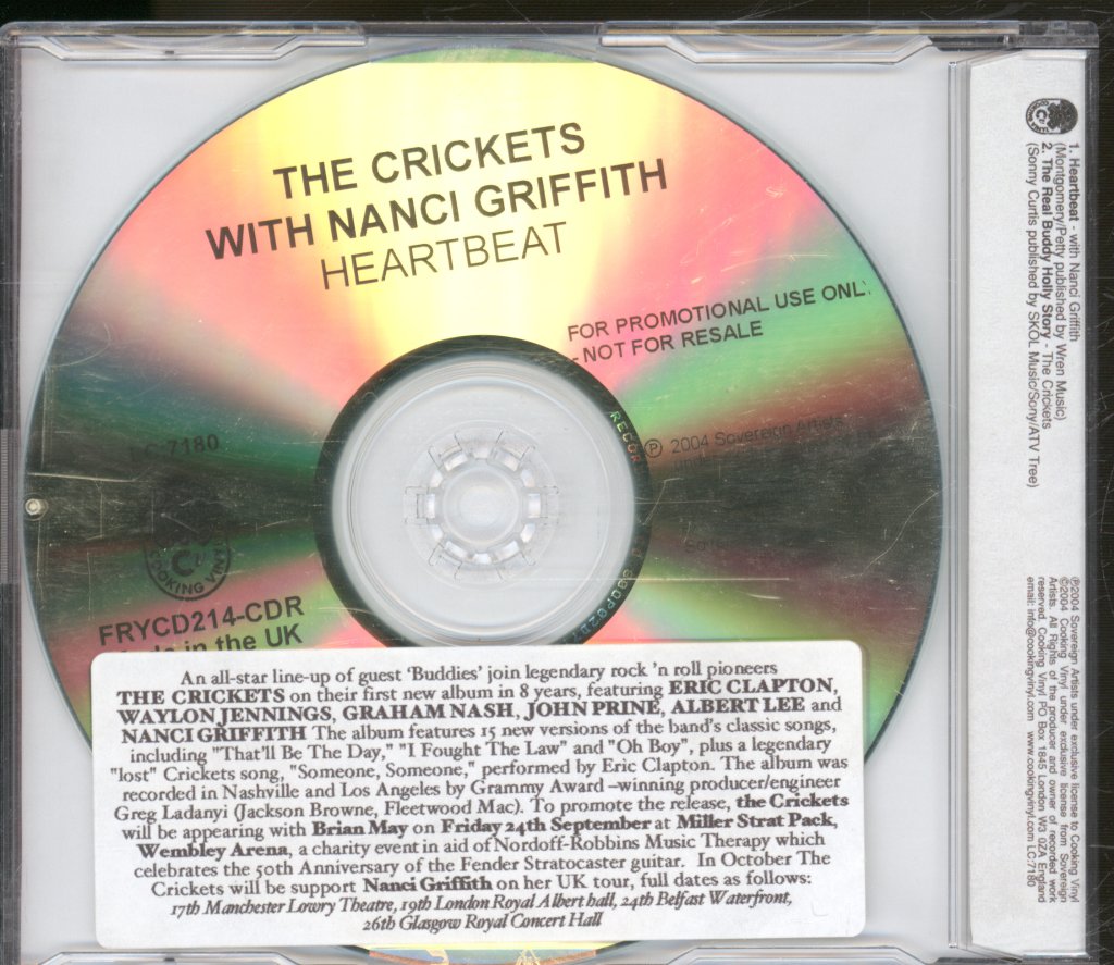 Crickets With Nanci Griffith - Heartbeat - Cdr