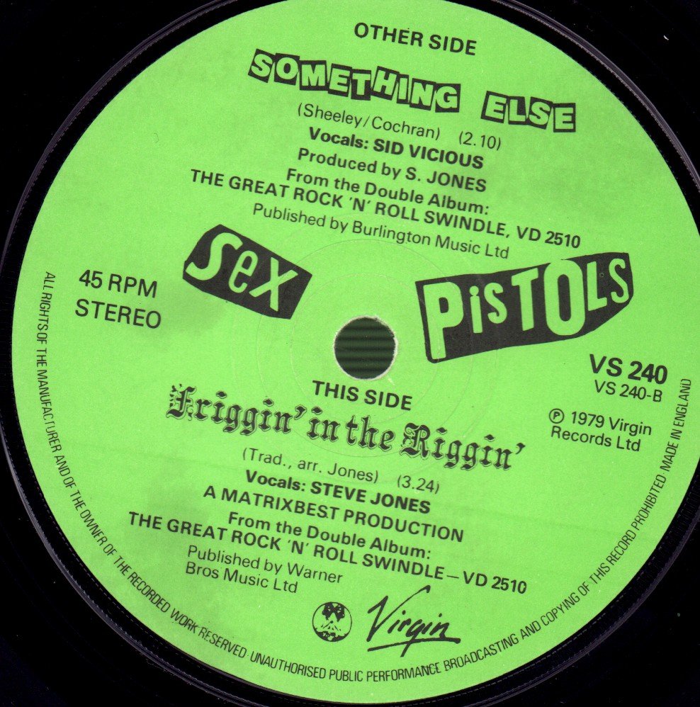 Sex Pistols - Something Else - 7 Inch