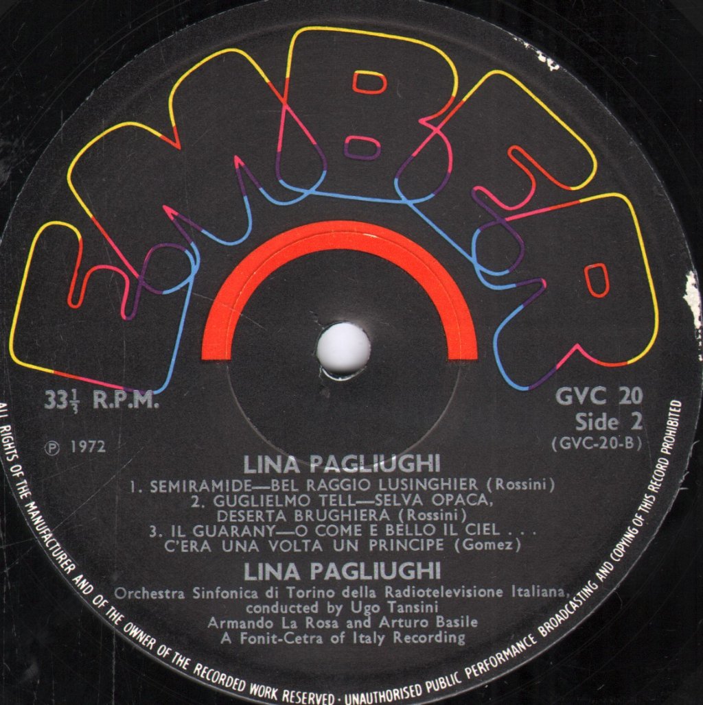 Lina Pagliughi - Lina Pagliuchi - Lp