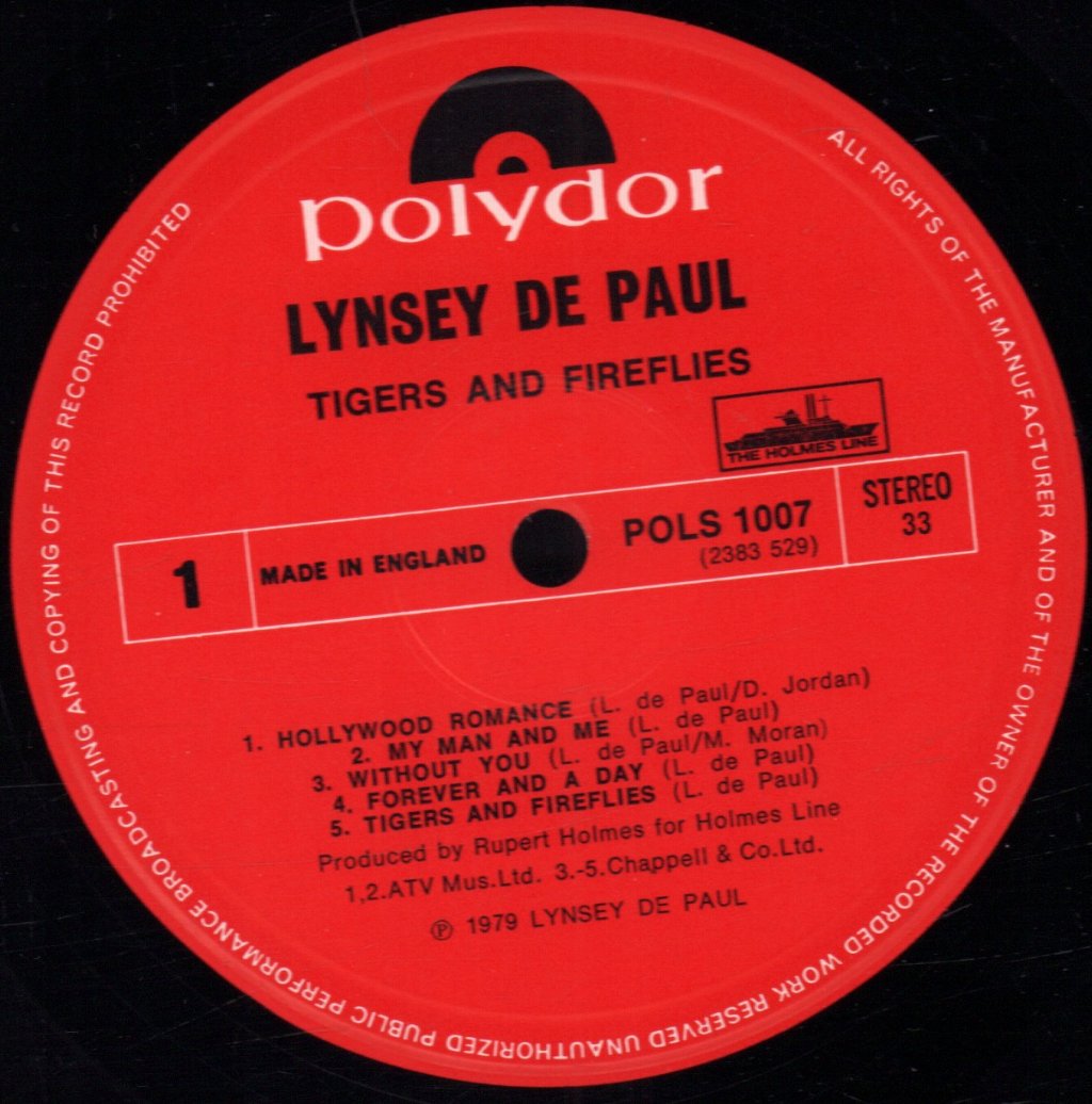 Lynsey De Paul - Tigers And Fireflies - Lp