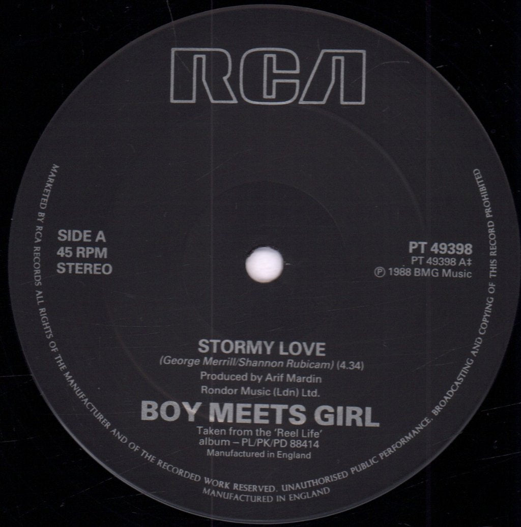 Boy Meets Girl (Pop) - Stormy Love - 12 Inch