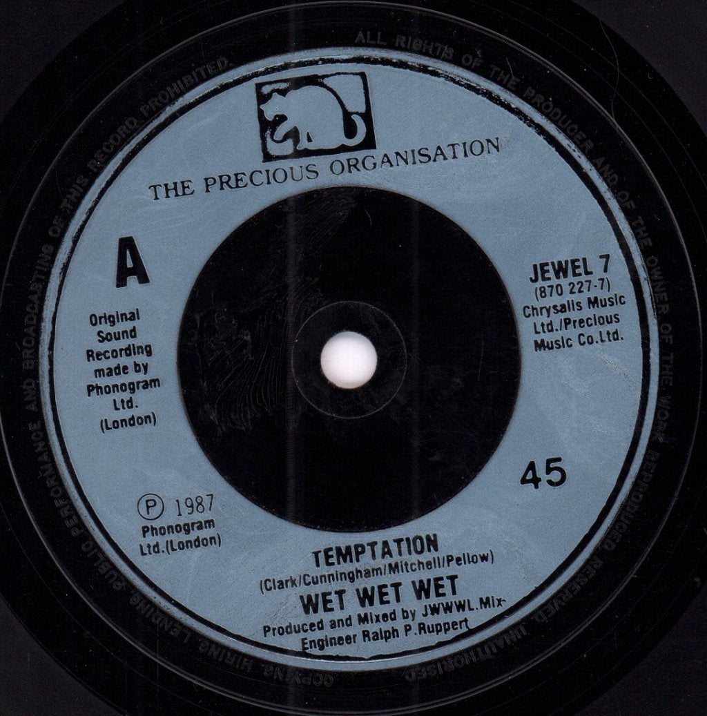 Wet Wet Wet - Temptation - 7 Inch