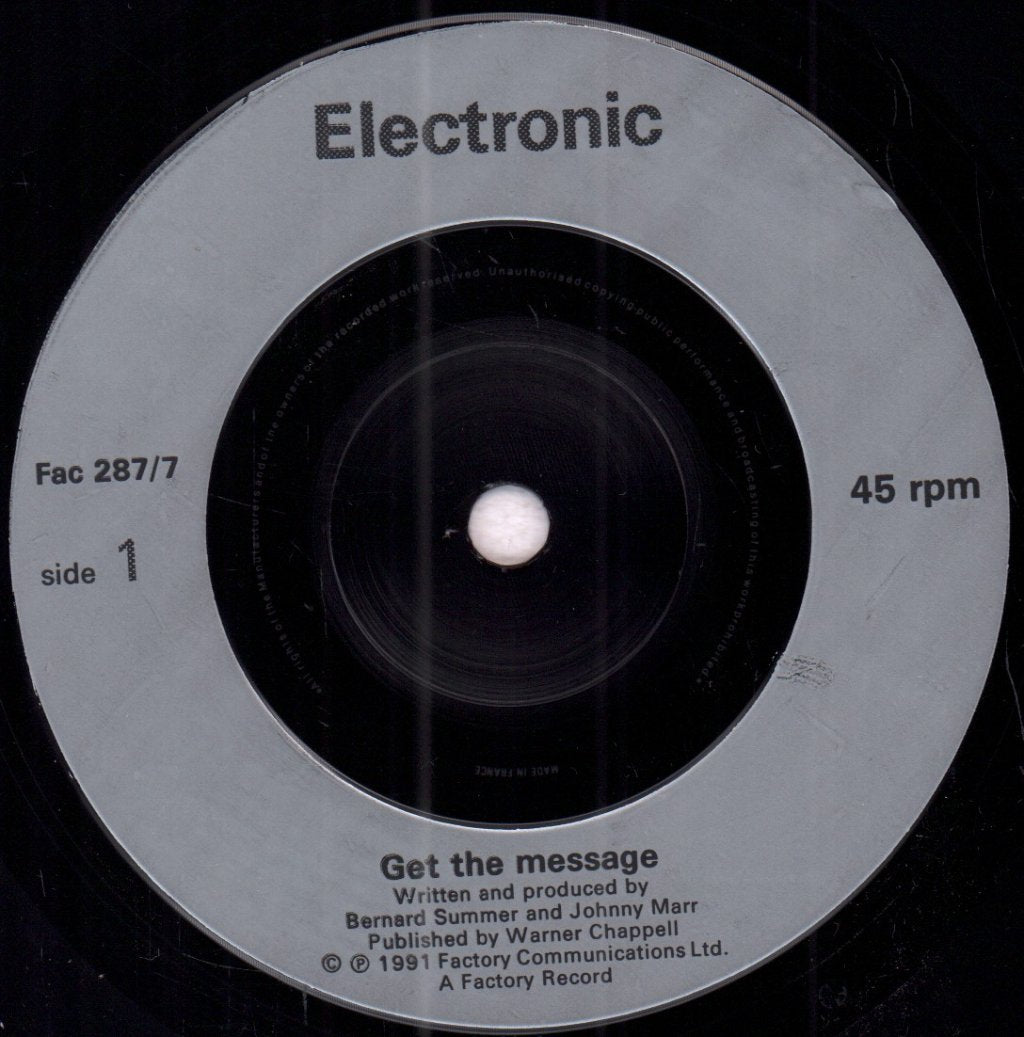 Electronic - Get The Message - 7 Inch