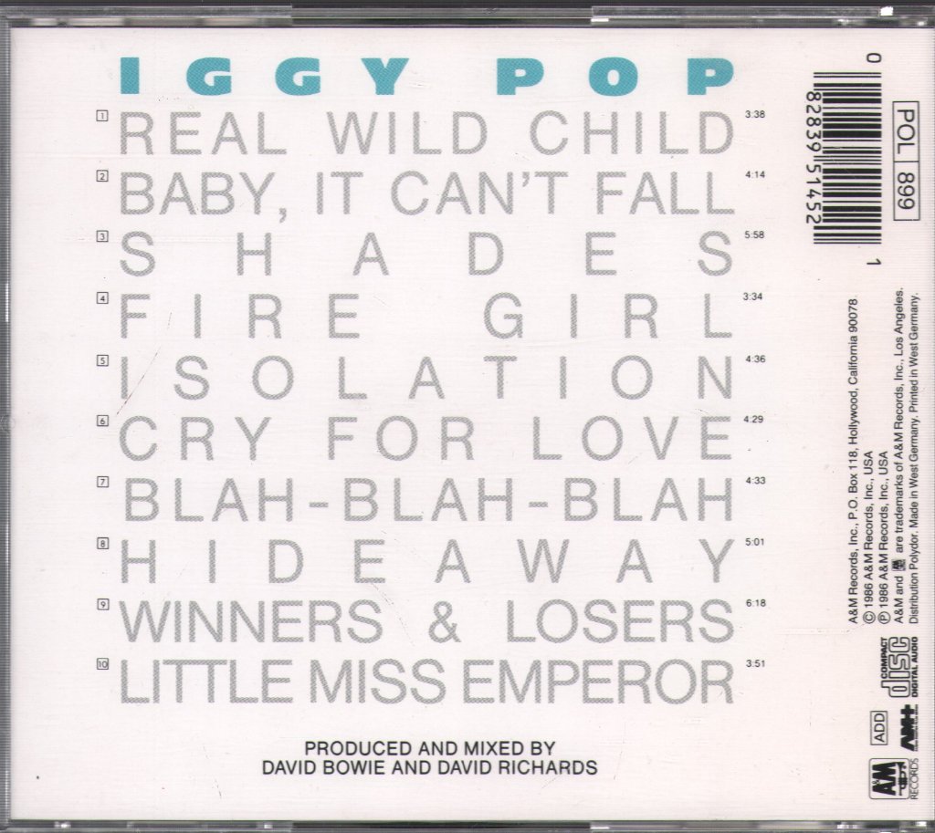 Iggy Pop - Blah-Blah-Blah - Cd