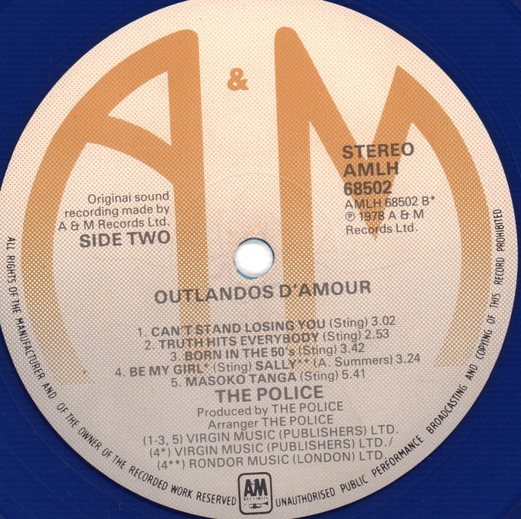 Police - Outlandos D'amour - Lp