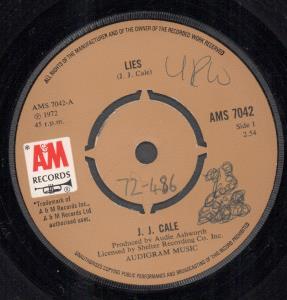 J.J. Cale - Lies - 7 Inch