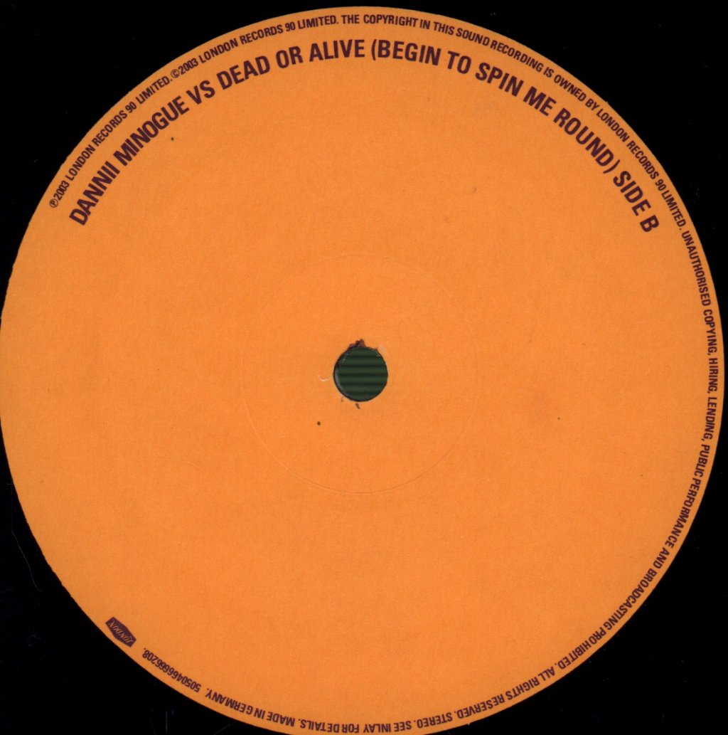 Dannii Minogue Vs. Dead Or Alive - Begin To Spin Me Round - 12 Inch