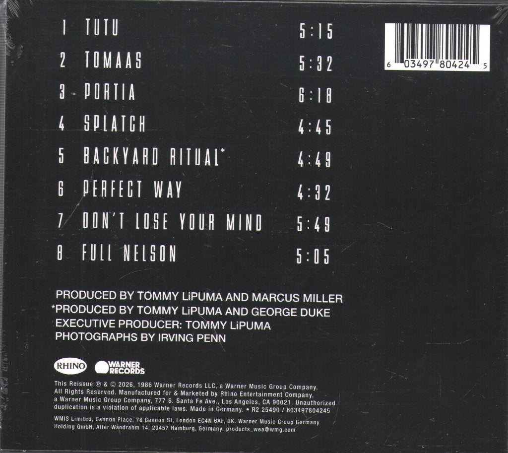 Miles Davis - Tutu - Cd