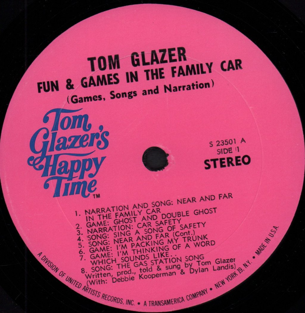 Tom Glazer - Fun And Games In The Family Car Games Songs And Narration - Lp