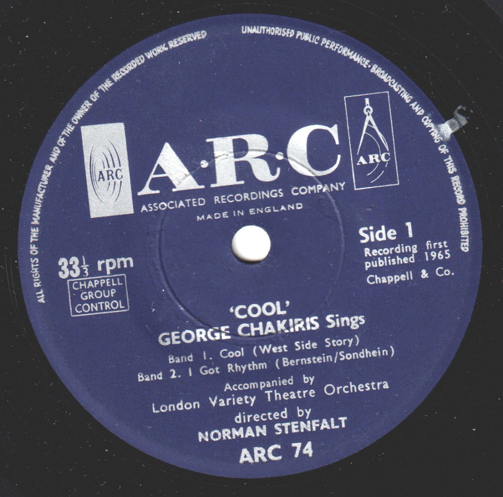 George Chakiris - Cool - 7 Inch