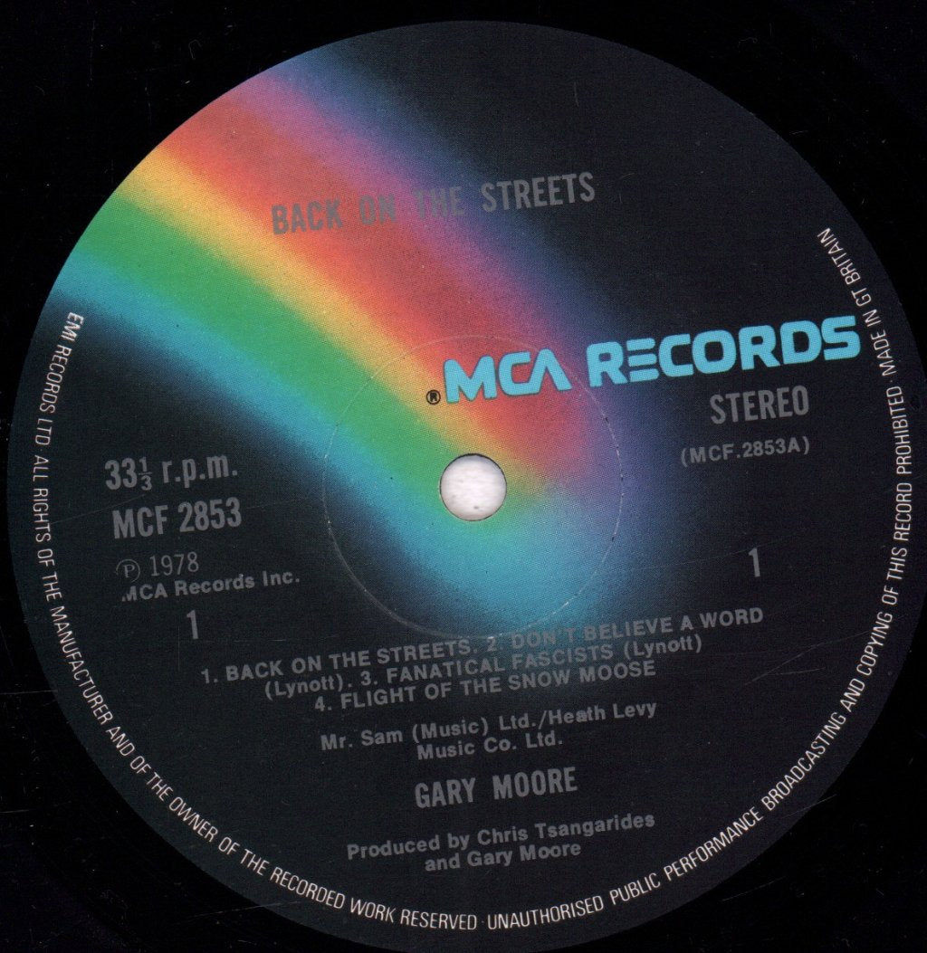 Gary Moore - Back On The Streets - Lp