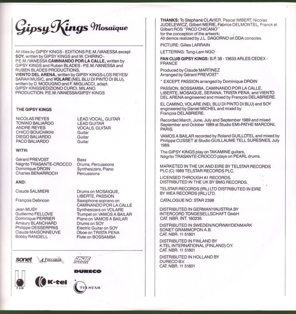 Gipsy Kings - Mosaique - Lp