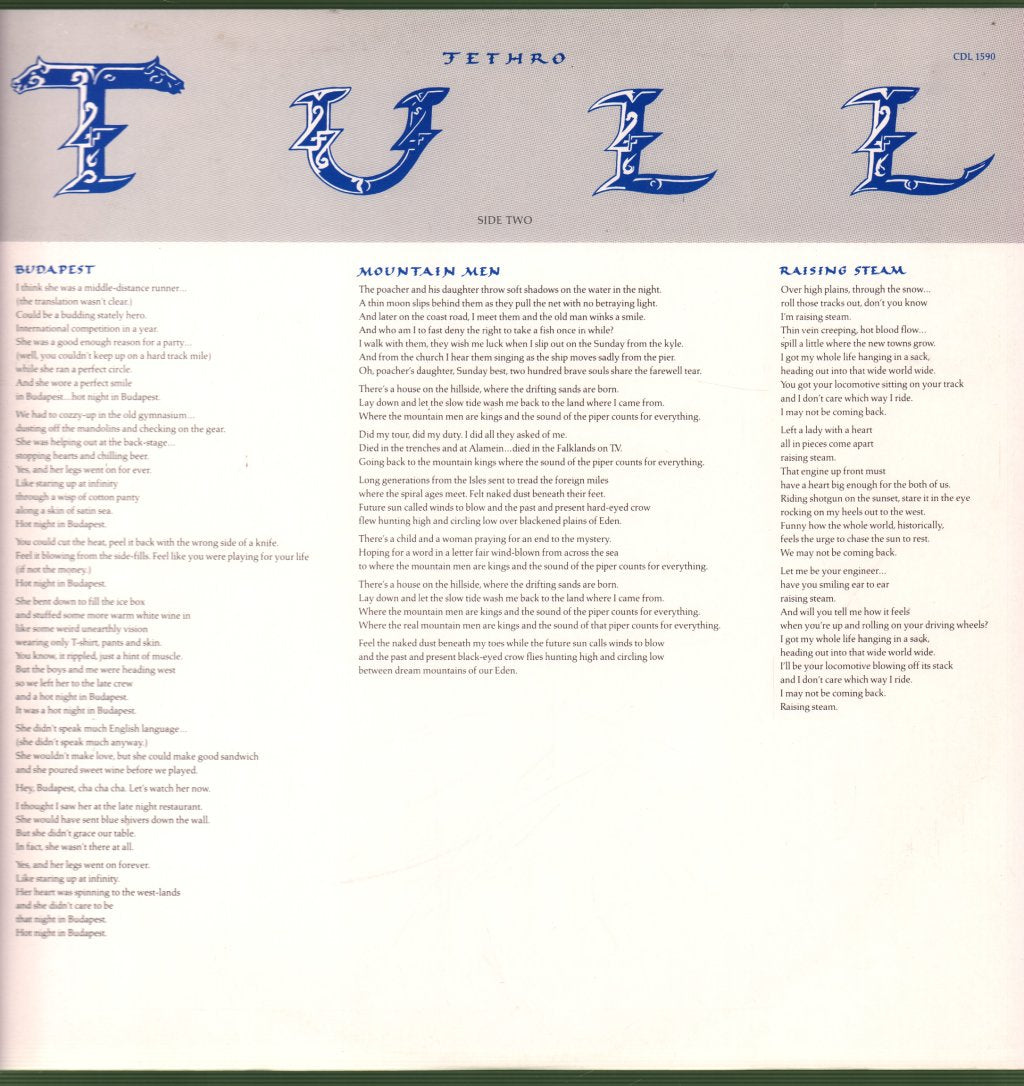 Jethro Tull - Crest Of A Knave - Lp