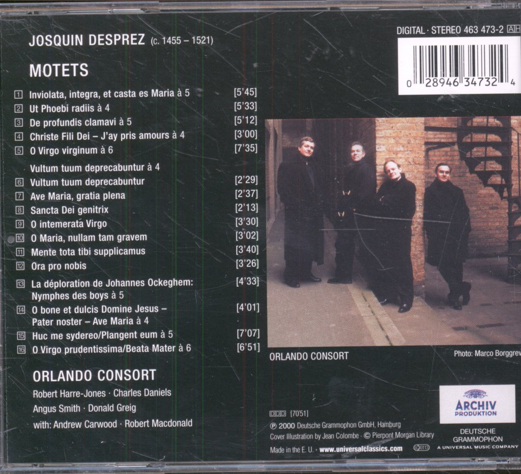 Josquin Desprez, Orlando Consort - Motets - Cd