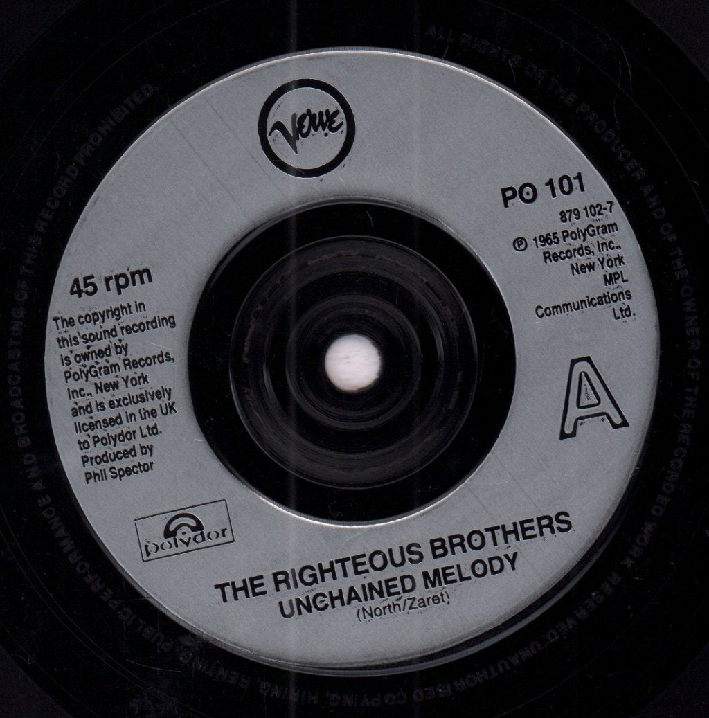Righteous Brothers - Unchained Melody - 7 Inch