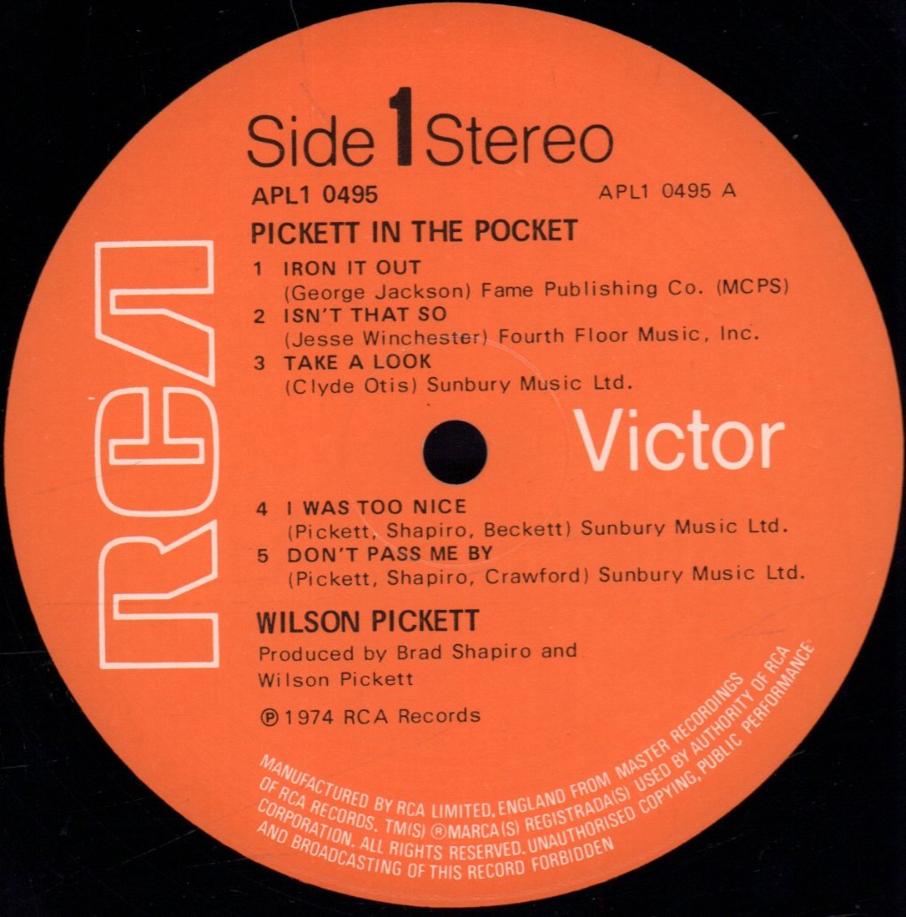 Wilson Pickett - Pickett In The Pocket - Lp