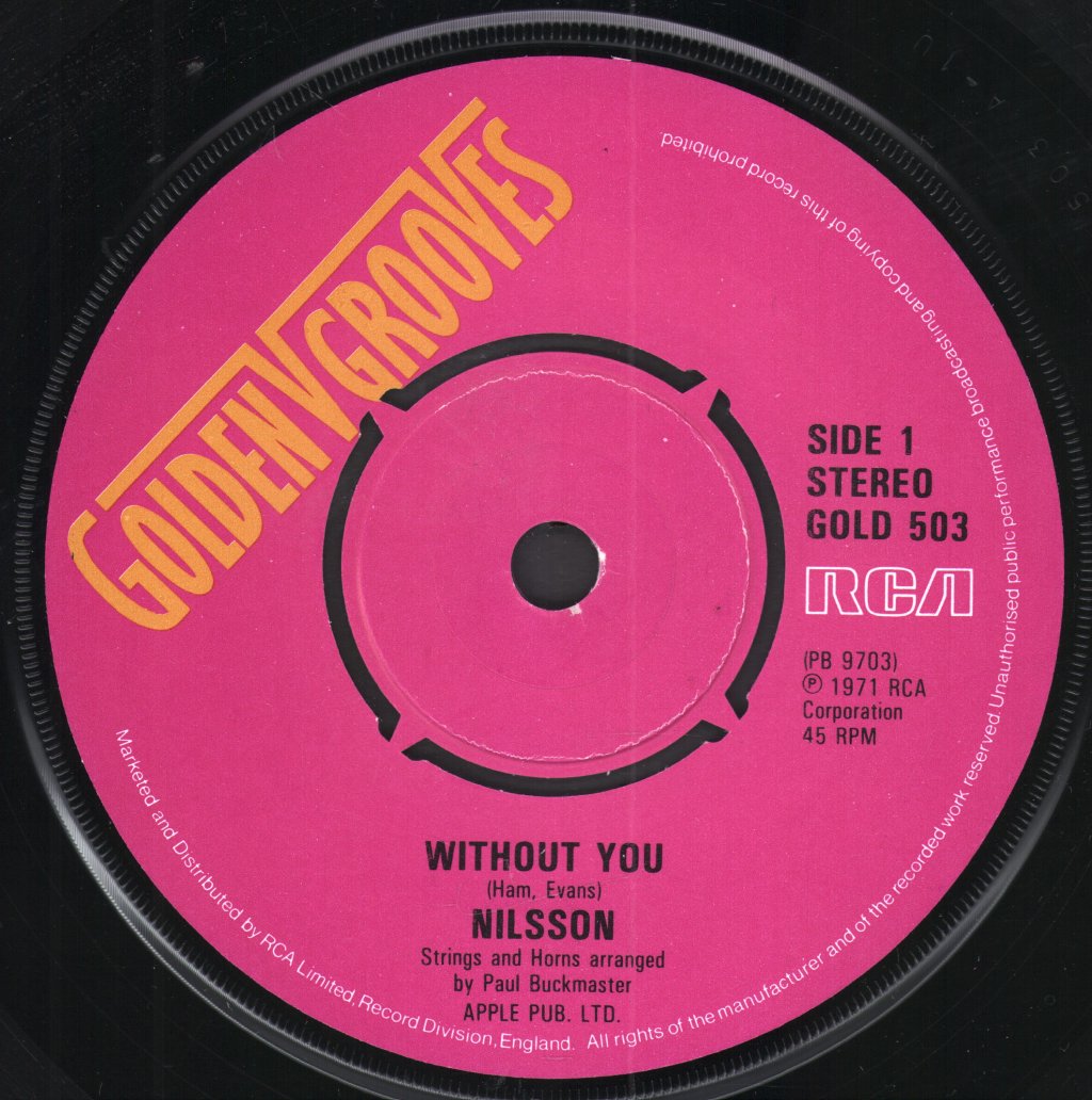 Nilsson - Without You - 7 Inch