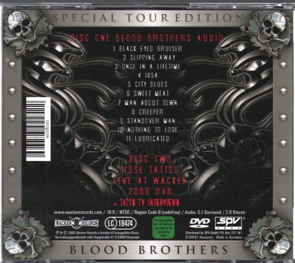 Rose Tattoo - Blood Brothers - Cd/Dvd