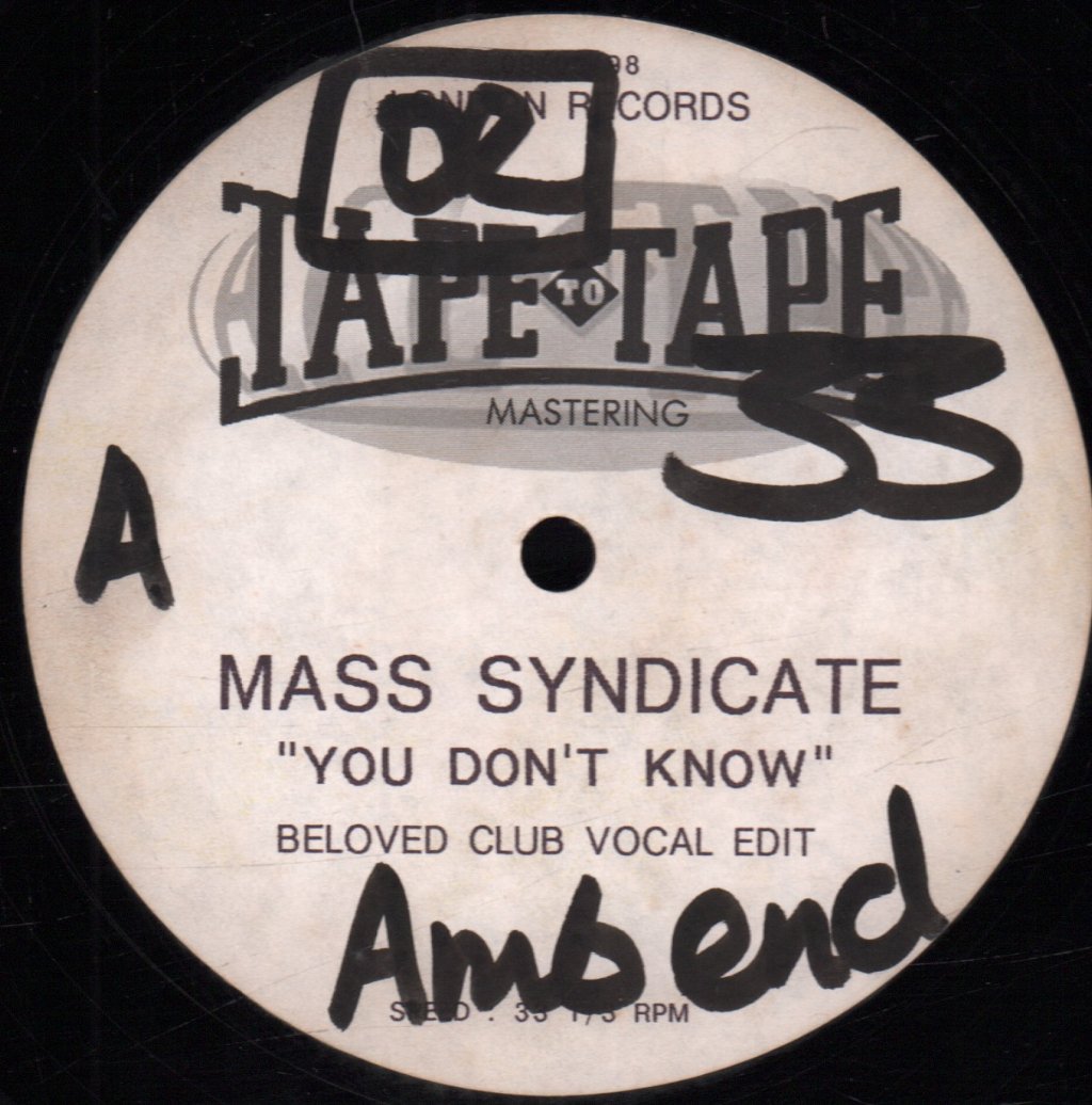 Mass Syndicate - You Don't Know - 12 Inch
