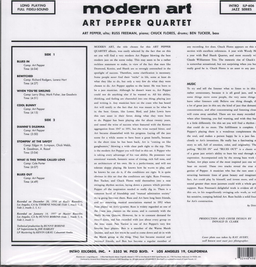 Art Pepper - Modern Art - Lp