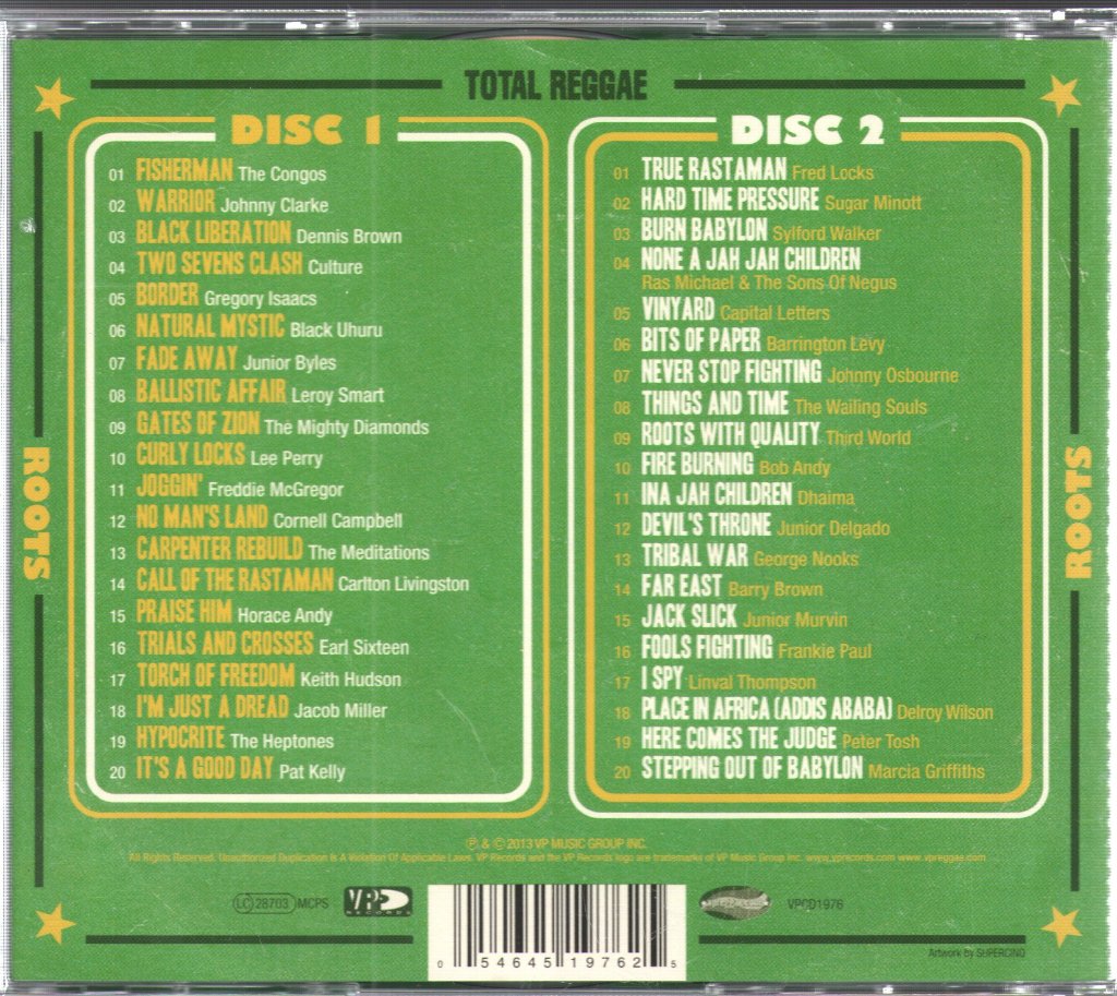 Various Artists - Total Reggae (Roots) - Double Cd