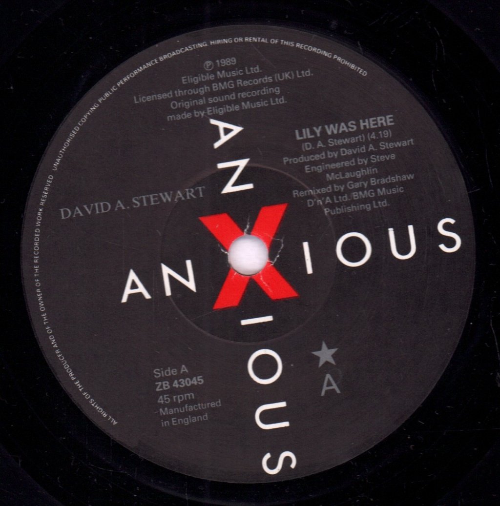 David A. Stewart Featuring Candy Dulfer - Lily Was Here - 7 Inch