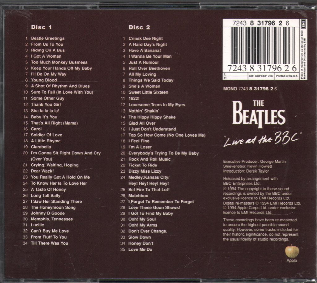 Beatles - Live At The BBC - Cd Set