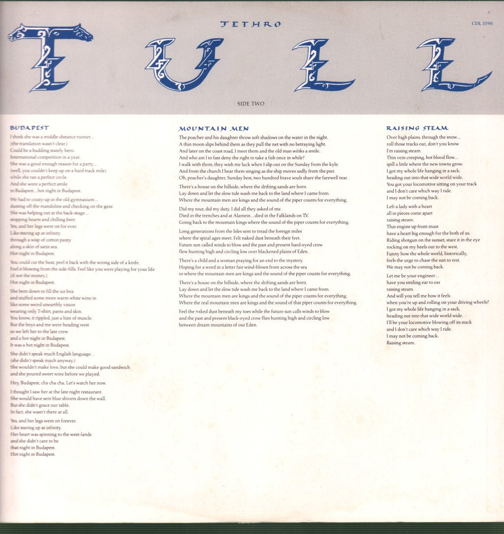 Jethro Tull - Crest Of A Knave - Lp