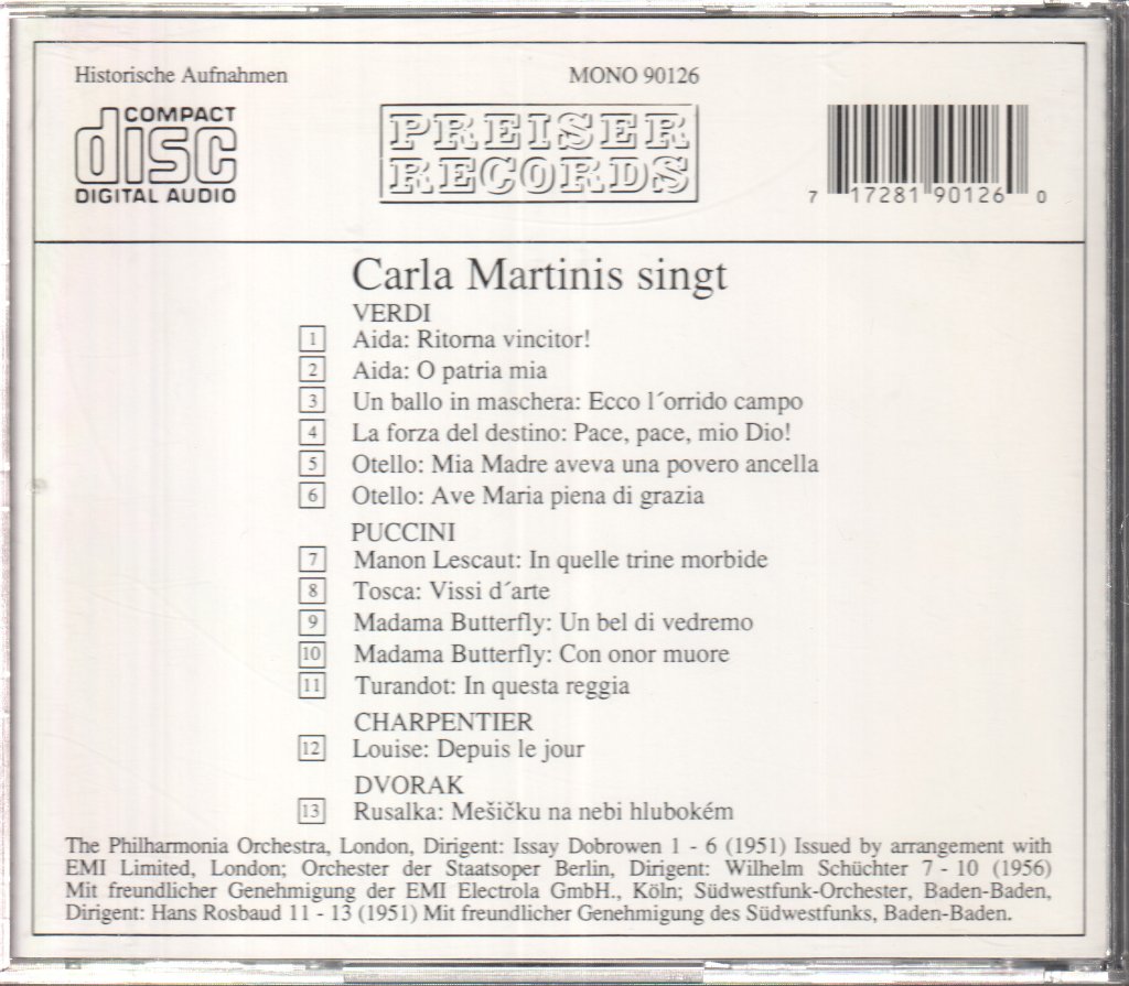 Carla Martinis - Sings - Cd